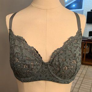 Victoria's Secret Olive Lace Unlined Demi 34DDD